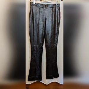 COPY 🔥4/$15 Wild Fable High Rise XL Black Pull-On Faux Leather Split Flare Pant